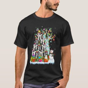 Camiseta Papais noeis de Iluminação da Árvore Skunk X-mas H