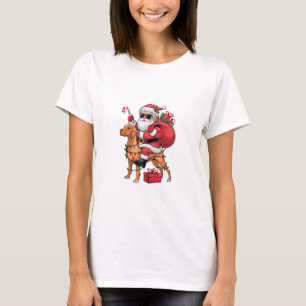 Camiseta Papais noeis de Iluminação do Xmas no Natal de Viz