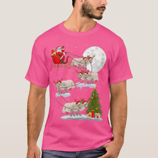Camiseta Papais noeis De Iluminação Funny Xmas Que Andam Na