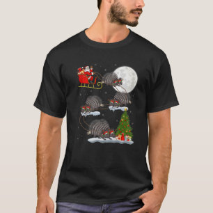 Camiseta Papais noeis De Iluminação Funny Xmas Que Andam Po