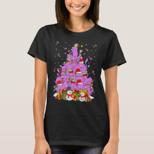 Camiseta Papais noeis de Iluminação Lula do Xmas Árvore de