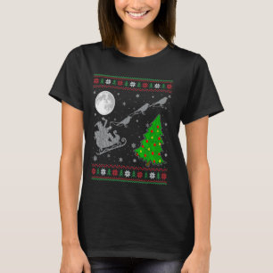 Camiseta Papais noeis De Iluminação Remota Do Xmas Que Anda