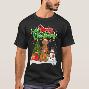 Camiseta Papais noeis de Iluminação Xmas Correspondentes Ri