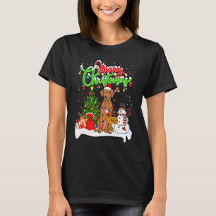 Camiseta Papais noeis de Iluminação Xmas Correspondentes Ri