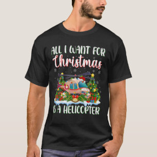 Camiseta Papais noeis De Iluminação Xmas Tudo O Que Quero É