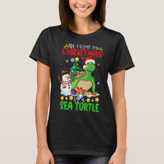 Camiseta Papais noeis De Iluminação Xmas Tudo O Que Quero É