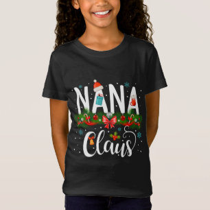 Camiseta papais noeis de inverno da família nana claus
