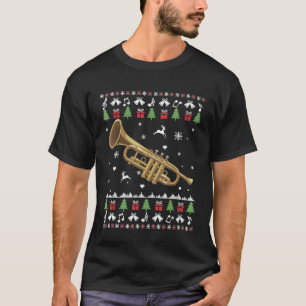 Camiseta Papais noeis De Jogadores De Trompete De Natal Fei