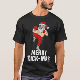 Camiseta Papais noeis De Kickboxe De Natal Kickmas Felizes