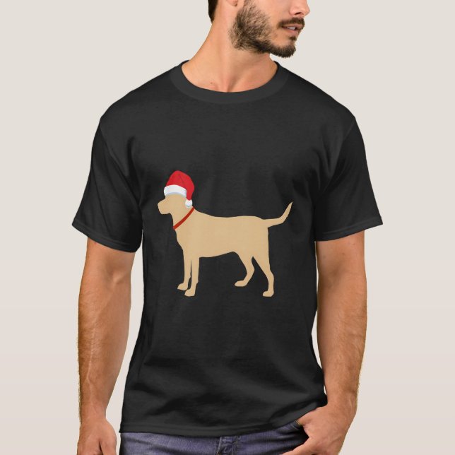 Camiseta Papais noeis de laboratório amarelas Labrador (Frente)