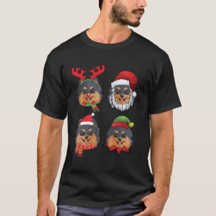 Camiseta Papais noeis De Longa Folga De Natal Da Pomerânia 
