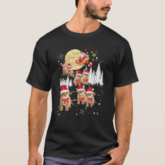 Camiseta Papais noeis de Lua de Natal Engraçado da Cat Rein