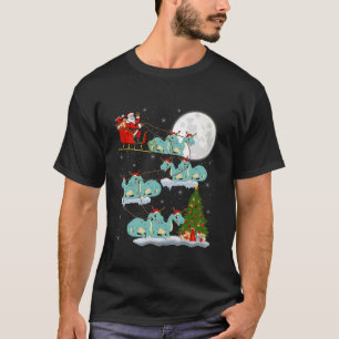 Camiseta Papais noeis de Luz Xmas Andando Diplodocumentados