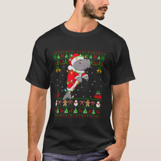 Camiseta Papais noeis de Luzes de Natal Feias Figuram Manat