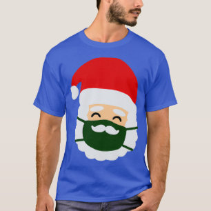 Camiseta Papais noeis de máscara natalinos bigode de Natal