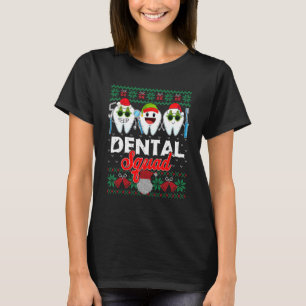 Camiseta Papais noeis de Natal Bastante Dental Squad Reinde
