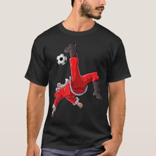 Camiseta Papais noeis de Natal Bicicleta Bicicleta Kick Xma