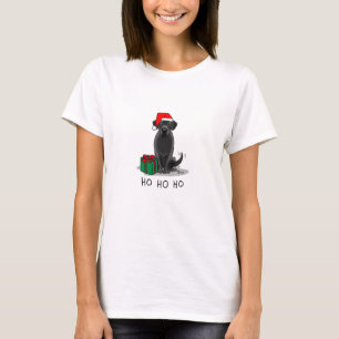 Camiseta Papais noeis de Natal Black Labrador Retriever Cut