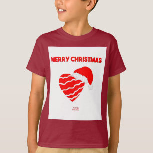 Camiseta Papais noeis de Natal Boys Heart Boys Maroon Basic