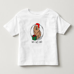 Camiseta Papais noeis de Natal Cachorro de Vaca (canela)