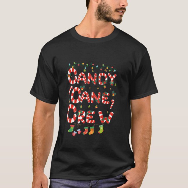 Camiseta Papais noeis de Natal Candy Cane Xmas Kids Toddler (Frente)