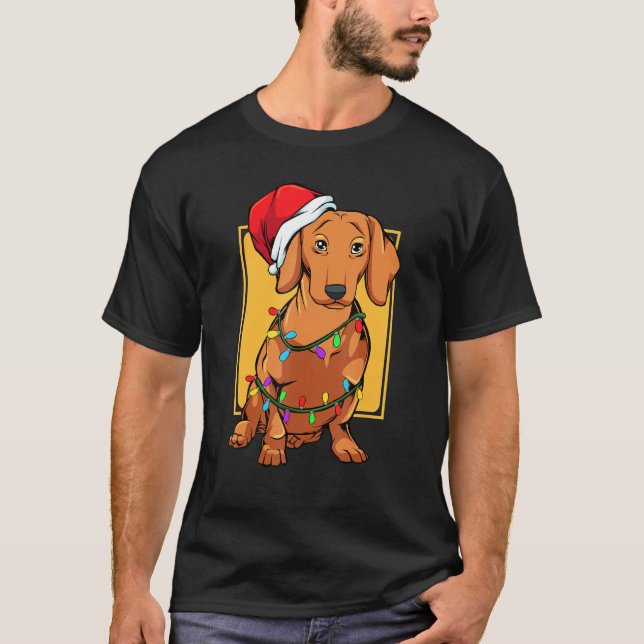 Camiseta Papais noeis de Natal - Cão-de-Ouro-Leve (Frente)