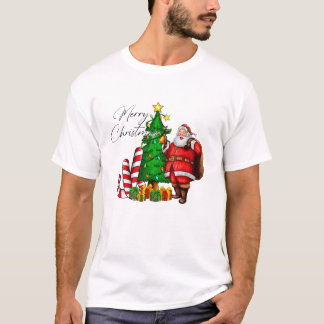 Camiseta Papais noeis de Natal com Árvore
