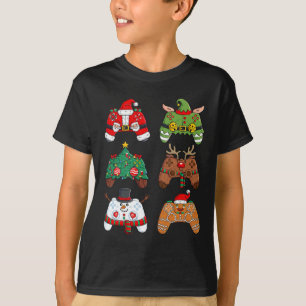 Camiseta Papais noeis De Natal Controladores De Jogos Elf D