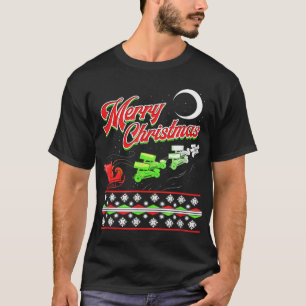 Camiseta Papais noeis de Natal da Corrida de Sprint Car Sle