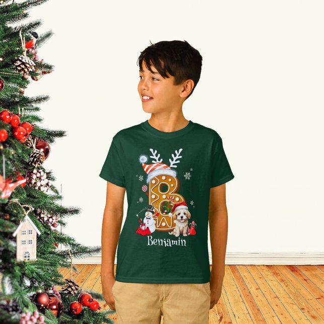 Camiseta Papais noeis de Natal da Família Gingerbird - Letr (Criador carregado)