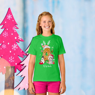 Camiseta Papais noeis de Natal da Família Gingercake - Letr