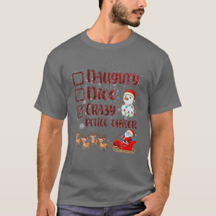 Camiseta Papais noeis de Natal da Polícia Louca e Doida