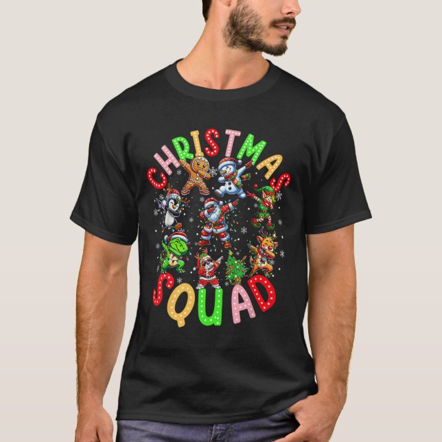 Camiseta Papais noeis de Natal de 2024 Correspondência de X (Frente)