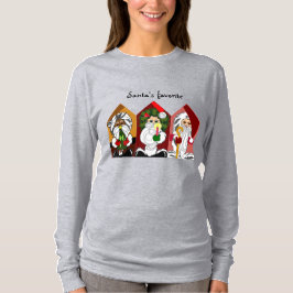 Camiseta Papais noeis de Natal de Cartoon personalizáveis