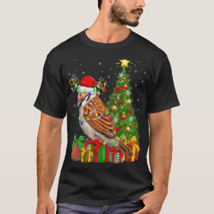 Camiseta Papais noeis de Natal de Sparrow Bird
