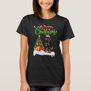 Camiseta Papais noeis de Natal Desordeiros Doberman Dog Nat