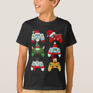 Camiseta Papais noeis de Natal do Controlador de Jogos Elf