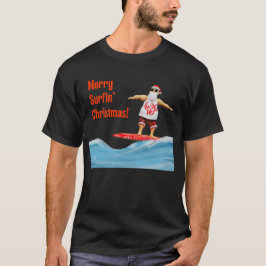 Camiseta Papais noeis de Natal do Surfin da feliz no surfbo