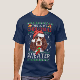 Camiseta Papais noeis de Natal do Sweet English Springer