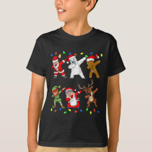Camiseta Papais noeis De Natal Elf E Amigos Meninos