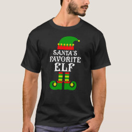 Camiseta Papais noeis de Natal Elf Favoritos para papais no