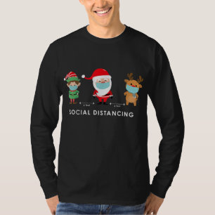 Camiseta Papais noeis de Natal Elf R de Quarentena Social D