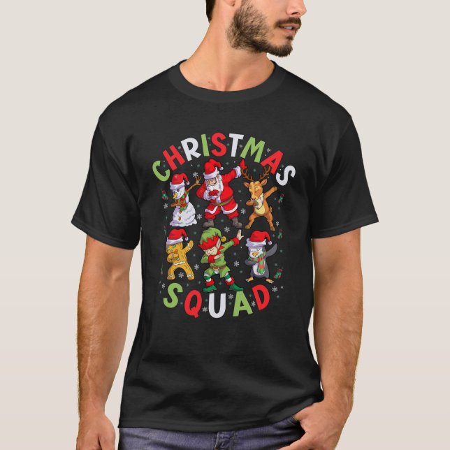 Camiseta Papais noeis de Natal Elf Snowman Garotos Família  (Frente)