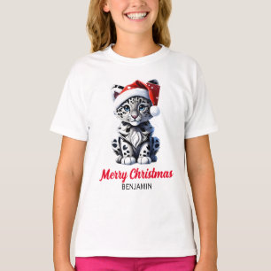 Camiseta Papais noeis de Natal em neve Fresco