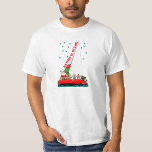 Camiseta Papais noeis de Natal em veleiro Eu Preferencialme