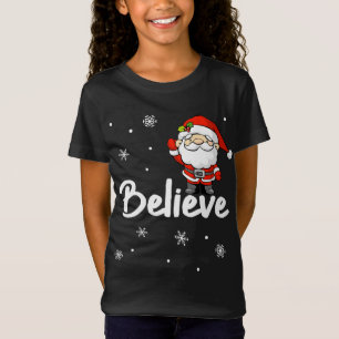 Camiseta Papais noeis de Natal engraçados acreditam