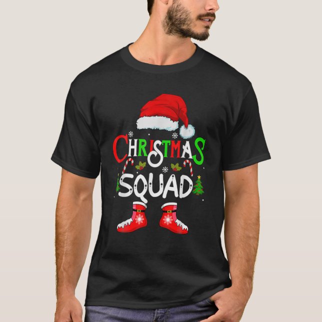 Camiseta Papais noeis De Natal Engraçados Família Pajamas C (Frente)
