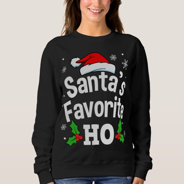Camiseta Papais noeis de Natal Engraçados Favoritos Ho Cute (Frente)