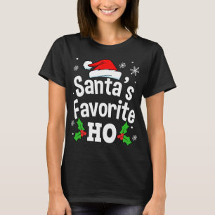 Camiseta Papais noeis de Natal Engraçados Favoritos Ho Cute