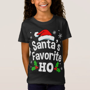 Camiseta Papais noeis de Natal Engraçados Favoritos Ho Cute